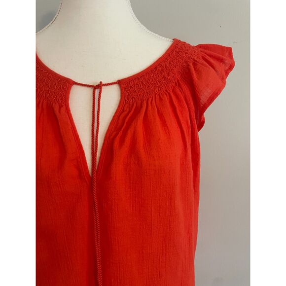 J.Crew Gauzy Coverup Shift Tunic Dress 100% Cotton in Orange - Size S - Picture 4 of 6